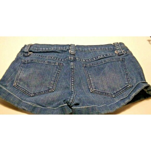 21 Denim Women's Size 27 navy blue jeans denim Shorts cuffed bottoms - Picture 4 of 4